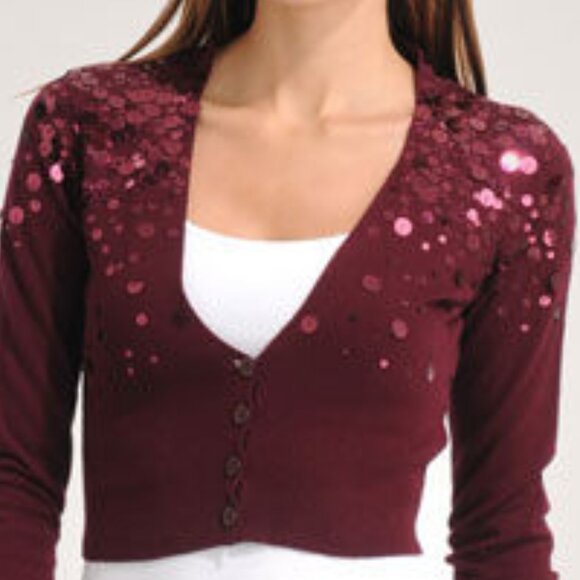 Forever 21 Sequins Cardigan NWT - Picture 2 of 3